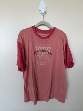 DAILY PRACTICE Colorblock Runner Cotton Blend Tee in Pink